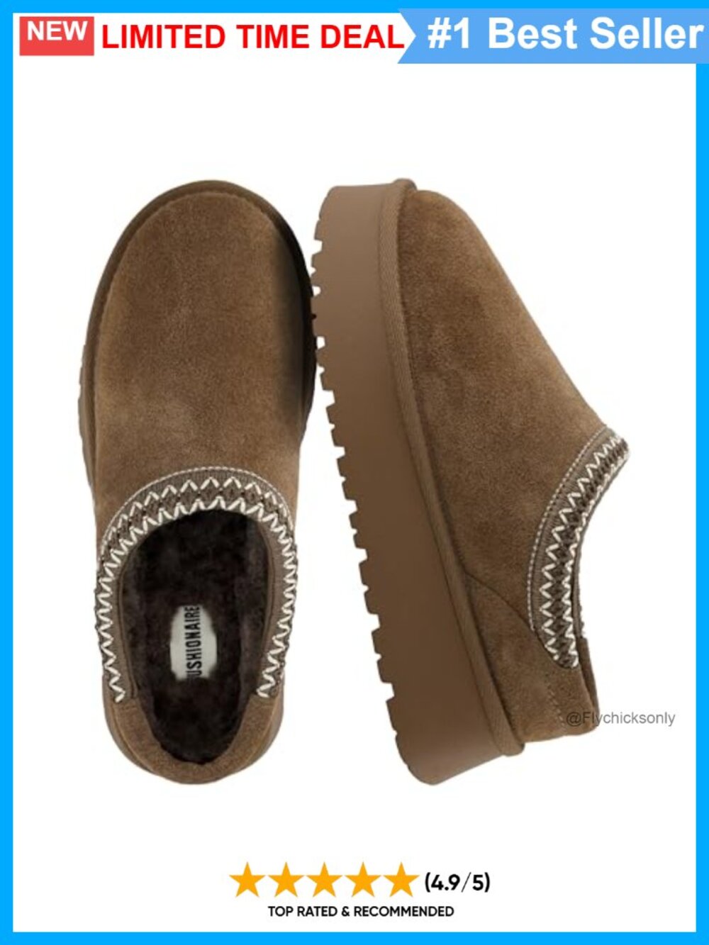 CUSHIONAIRE Kabuki Platform Boots Genuine Suede Fuzzy Mule Slippers Memory Foam